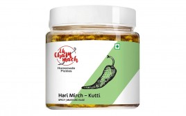 Ek Chammach Homemade Pickles - Hari Mirch - Kutti  Jar  500 grams